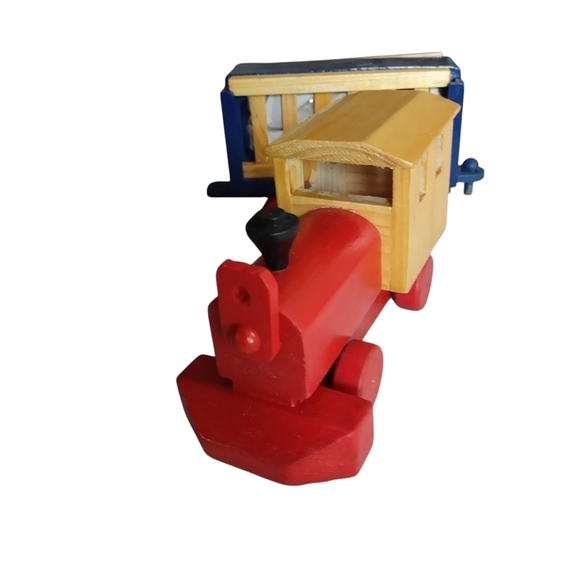 International Christmas Holiday Circus Wood Train Set 24" Long New Orig Box - Picture 6 of 11